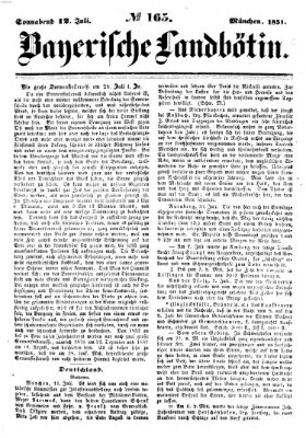 Bayerische Landbötin Samstag 12. Juli 1851