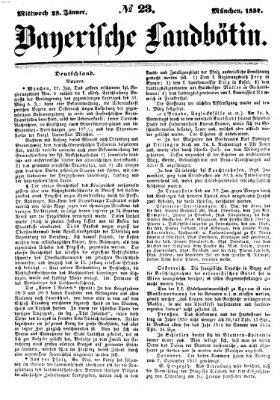 Bayerische Landbötin Mittwoch 28. Januar 1852