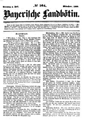 Bayerische Landbötin Sonntag 4. Juli 1852