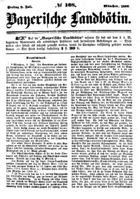 Bayerische Landbötin Freitag 9. Juli 1852