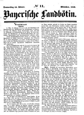 Bayerische Landbötin Donnerstag 13. Januar 1853