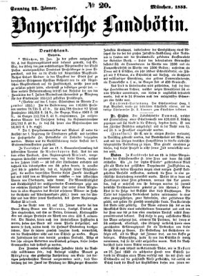 Bayerische Landbötin Sonntag 23. Januar 1853