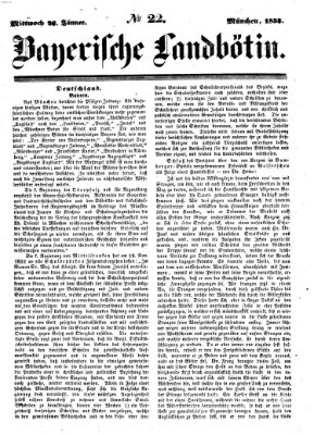 Bayerische Landbötin Mittwoch 26. Januar 1853