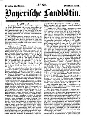 Bayerische Landbötin Sonntag 30. Januar 1853