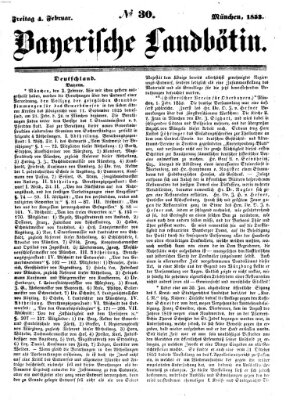 Bayerische Landbötin Freitag 4. Februar 1853