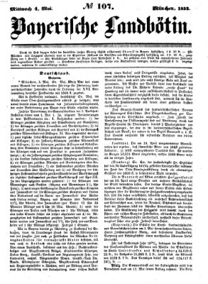 Bayerische Landbötin Mittwoch 4. Mai 1853