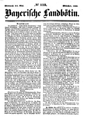 Bayerische Landbötin Mittwoch 11. Mai 1853