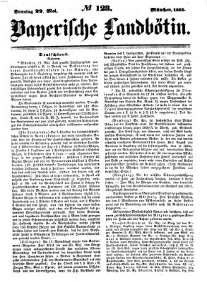 Bayerische Landbötin Sonntag 22. Mai 1853