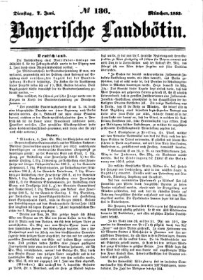 Bayerische Landbötin Dienstag 7. Juni 1853