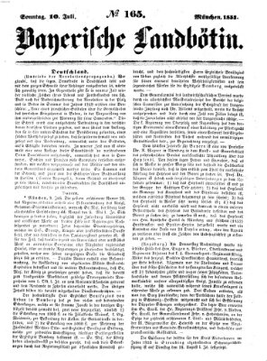 Bayerische Landbötin Sonntag 10. Juli 1853