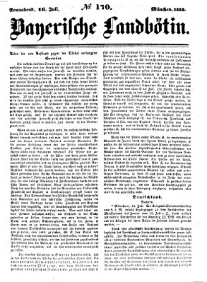 Bayerische Landbötin Samstag 16. Juli 1853