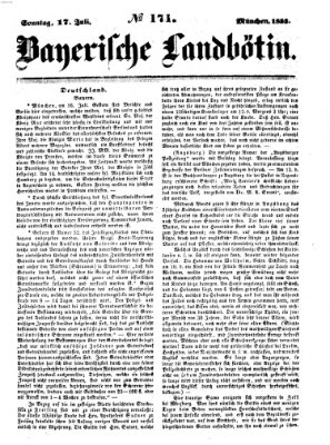 Bayerische Landbötin Sonntag 17. Juli 1853