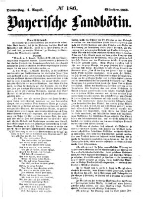 Bayerische Landbötin Donnerstag 4. August 1853