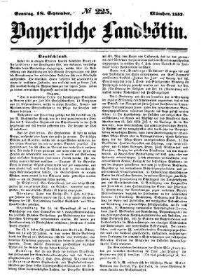 Bayerische Landbötin Sonntag 18. September 1853