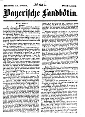 Bayerische Landbötin Mittwoch 19. Oktober 1853