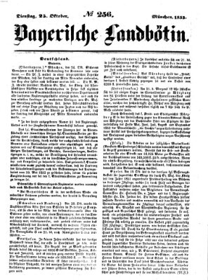 Bayerische Landbötin Dienstag 25. Oktober 1853