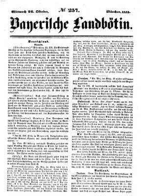 Bayerische Landbötin Mittwoch 26. Oktober 1853