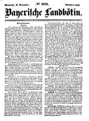 Bayerische Landbötin Mittwoch 2. November 1853