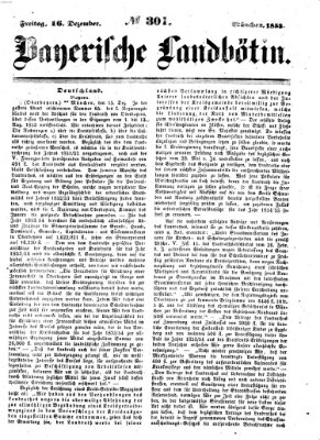 Bayerische Landbötin Freitag 16. Dezember 1853