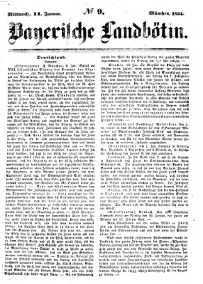 Bayerische Landbötin Mittwoch 11. Januar 1854