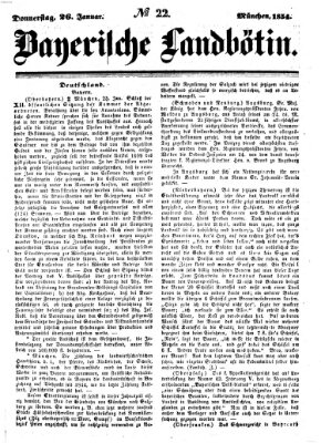 Bayerische Landbötin Donnerstag 26. Januar 1854