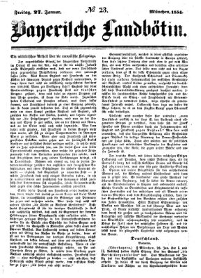 Bayerische Landbötin Freitag 27. Januar 1854