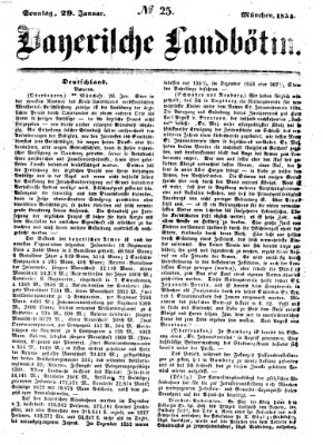 Bayerische Landbötin Sonntag 29. Januar 1854