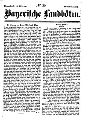 Bayerische Landbötin Samstag 4. Februar 1854