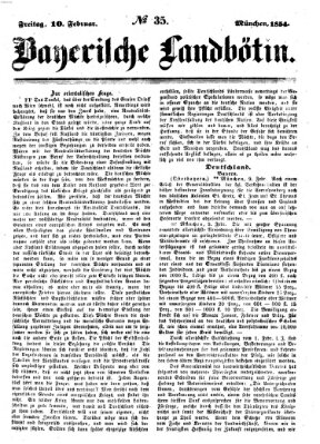 Bayerische Landbötin Freitag 10. Februar 1854