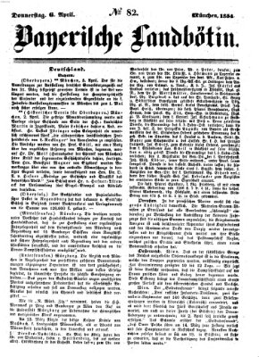 Bayerische Landbötin Donnerstag 6. April 1854