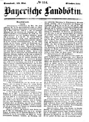 Bayerische Landbötin Samstag 13. Mai 1854