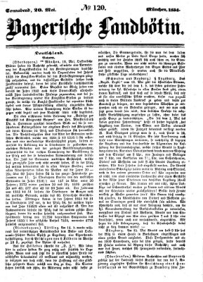 Bayerische Landbötin Samstag 20. Mai 1854