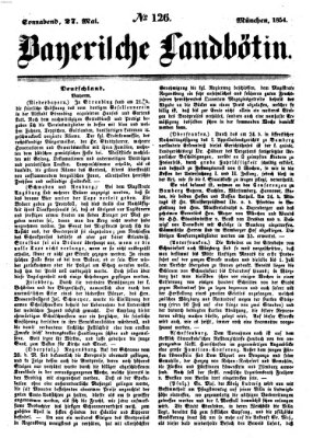 Bayerische Landbötin Samstag 27. Mai 1854