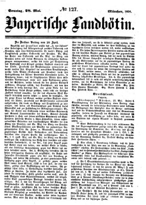 Bayerische Landbötin Sonntag 28. Mai 1854