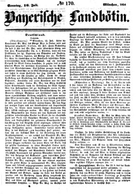 Bayerische Landbötin Sonntag 16. Juli 1854