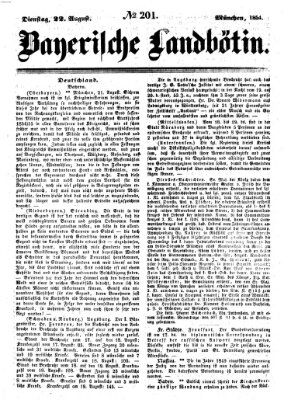 Bayerische Landbötin Dienstag 22. August 1854