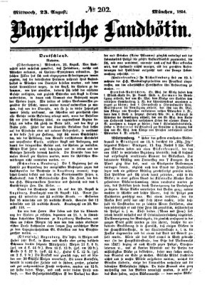 Bayerische Landbötin Mittwoch 23. August 1854