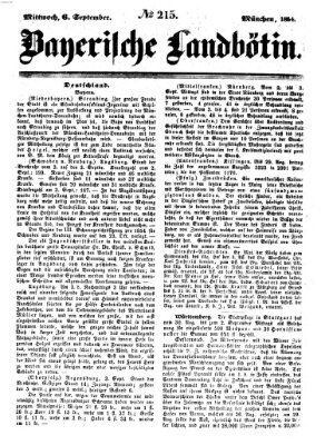 Bayerische Landbötin Mittwoch 6. September 1854
