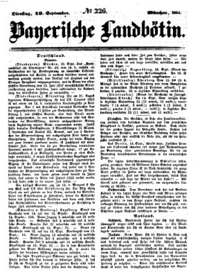 Bayerische Landbötin Dienstag 19. September 1854