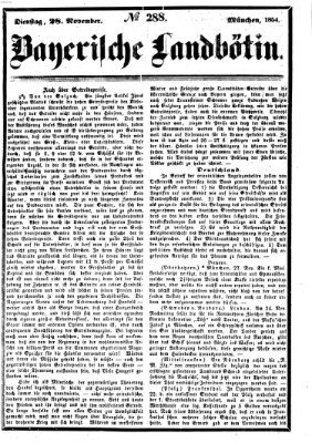 Bayerische Landbötin Dienstag 28. November 1854