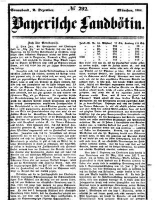 Bayerische Landbötin Samstag 2. Dezember 1854