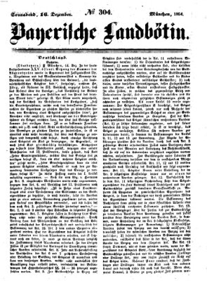 Bayerische Landbötin Samstag 16. Dezember 1854