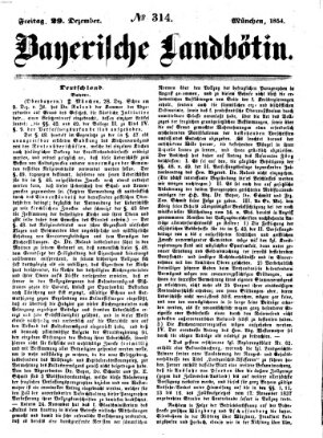 Bayerische Landbötin Freitag 29. Dezember 1854