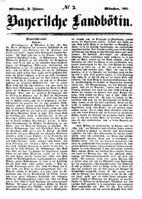 Bayerische Landbötin Mittwoch 3. Januar 1855