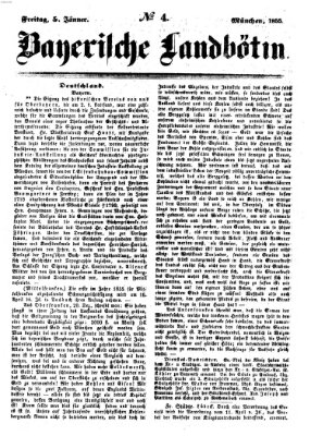 Bayerische Landbötin Freitag 5. Januar 1855