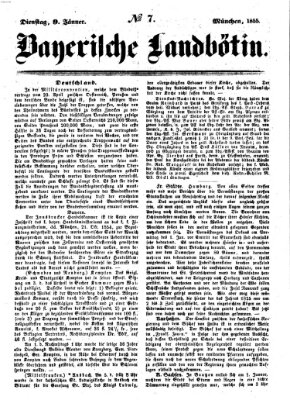 Bayerische Landbötin Dienstag 9. Januar 1855