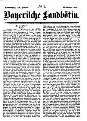 Bayerische Landbötin Donnerstag 11. Januar 1855