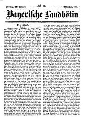 Bayerische Landbötin Freitag 19. Januar 1855