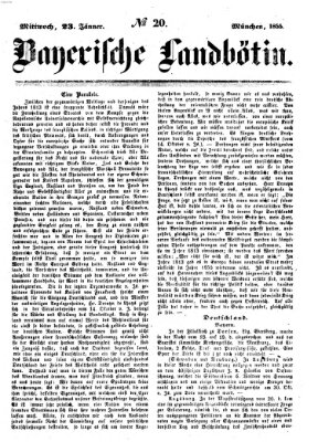 Bayerische Landbötin Mittwoch 24. Januar 1855