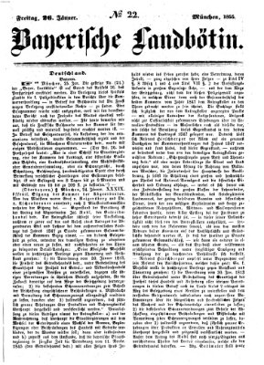 Bayerische Landbötin Freitag 26. Januar 1855